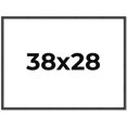 thumbnail image 1 of 38x28 Rustic Brown Real Wood Picture Frame Width 0.75 inches | Interior Frame Depth 0.5 inches |, 1 of 8