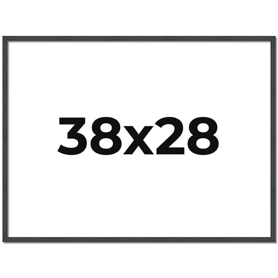 38x28 Rustic Brown Real Wood Picture Frame Width 0.75 inches | Interior Frame Depth 0.5 inches |