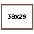 thumbnail image 1 of 38x29 Frame Brown Farmhouse Solid Wood Picture Frame Width 1.5 Inches | Interior Frame Depth 0.5, 1 of 8