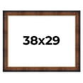 thumbnail image 1 of 38x29 Frame Brown Walnut Gold Ornate Trim Solid Wood Plein Air Picture Frame | 3 Inch Moulding, 1 of 8