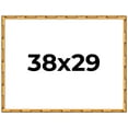thumbnail image 1 of 38x29 Frame Gold Bamboo Picture Frame - Complete Modern Photo Frame Includes UV Acrylic Shatter, 1 of 8