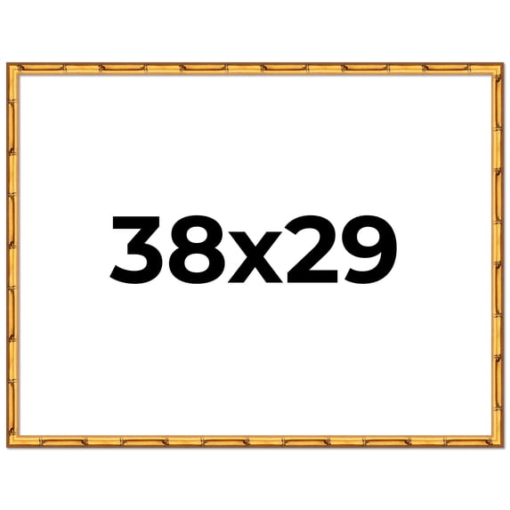 38x29 Frame Gold Bamboo Picture Frame - Complete Modern Photo Frame Includes UV Acrylic Shatter