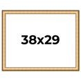 thumbnail image 1 of 38x29 Frame Gold Plein Aire Solid Wood Picture Frame Width 2 Inches | Interior Frame Depth 0.5, 1 of 8