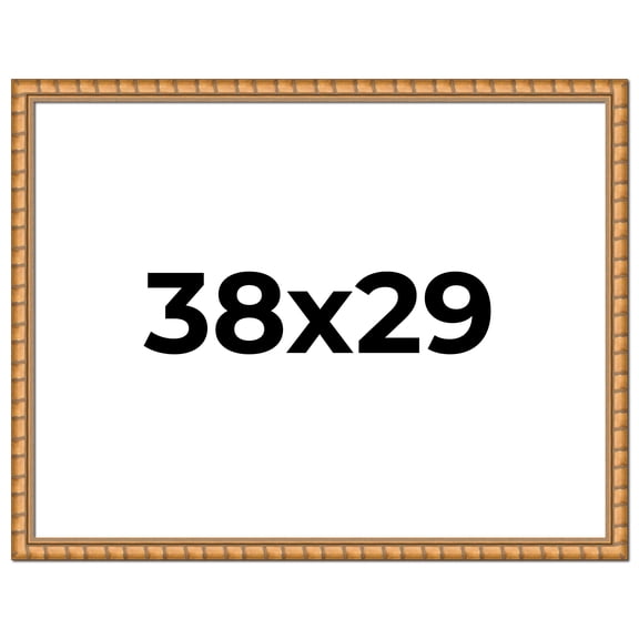 38x29 Frame Gold Real Wood Picture Frame Width 1.5 inches | Interior Frame Depth 0.5 inches |