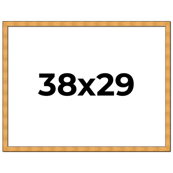 38x29 Frame Gold Rustic Solid Wood Picture Frame | 1.25 Inch Wide Moulding | Rustique Gold