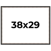 38x29 Frame Silver Real Wood Picture Frame Width 1.25 Inches | Interior Frame Depth 0.75 Inches |