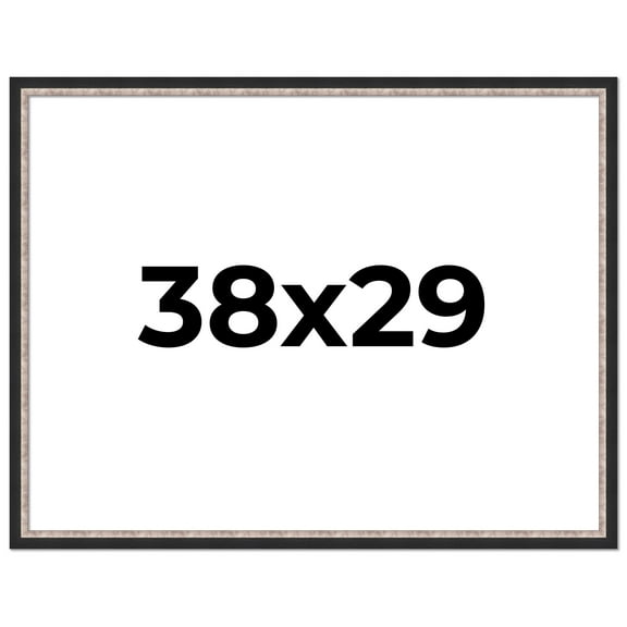 38x29 Frame Silver Real Wood Picture Frame Width 1.25 Inches | Interior Frame Depth 0.75 Inches |