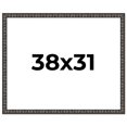 thumbnail image 1 of 38x31 Frame Black-Brown Medieval Solid Wood Picture Frame | 1.5 Inch Moulding Width | Gotham, 1 of 8