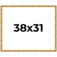 thumbnail image 1 of 38x31 Frame Gold Bamboo Solid Wood Picture Frame | 1 Inch Moulding Width | Interior Frame Depth, 1 of 8