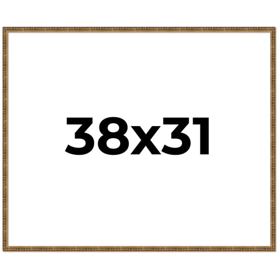 38x31 Frame Gold Kingsley Distressed Solid Wood Picture Frame Width 0.75 Inches | Interior Frame