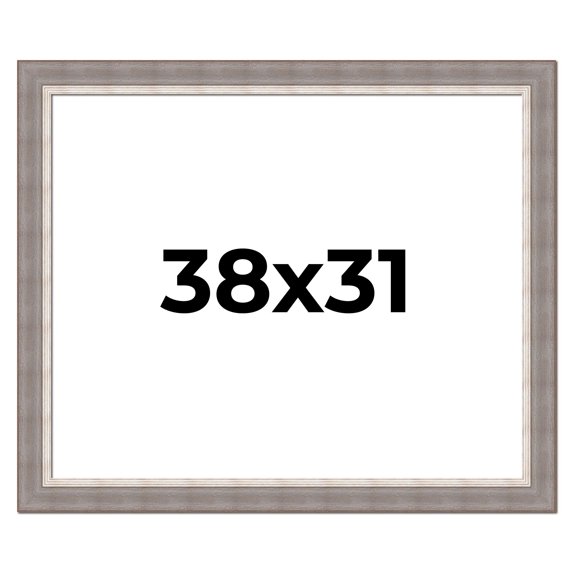 38x31 Frame Grey Real Wood Picture Frame Width 2.75 Inches | Interior Frame Depth 0.5 Inches |