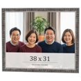 thumbnail image 1 of 38x31 Frame Silver Grey Distressed Solid Wood Picture Frame | 0.75 Inch Moulding Width | Interior, 1 of 8