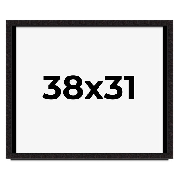 38x31 Shadow Box Black Solid Wood Display Picture Frame | 1 Inch Rabbet Depth | | 1.375 Inch