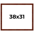 thumbnail image 1 of 38x31 Walnut Brown Veneer Real Wood Picture Frame Width 1.75 inches | Interior Frame Depth 0.5, 1 of 8