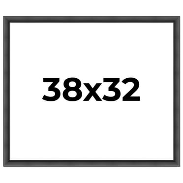 38x32 Frame Black Passaggi Solid Wood Picture Frame Width 1.5 Inches | Interior Depth 0.5 Inches |
