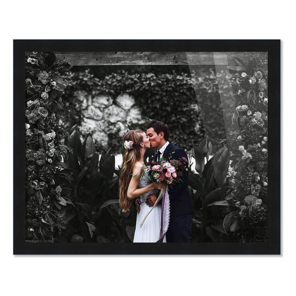 38x32 Frame Black Picture Frame - Complete Modern Photo Frame Includes UV Acrylic Shatter Guard Front, Acid Free