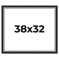 thumbnail image 1 of 38x32 Frame Black Real Wood Picture Frame Width 2.25 Inches | Interior Frame Depth 0.5 Inches |, 1 of 8