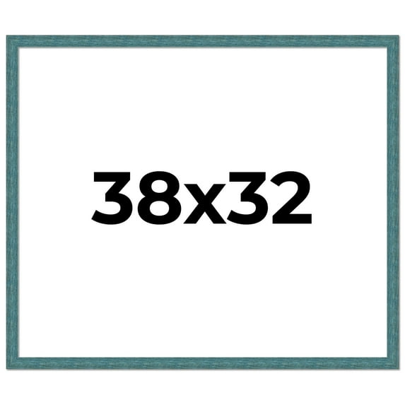 38x32 Frame Blue Rustic Barnwood Solid Wood Picture Frame Width 1.25 Inches | Interior Depth 0.5