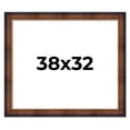thumbnail image 1 of 38x32 Frame Brown Walnut Gold Ornate Trim Solid Wood Plein Air Picture Frame | 3 Inch Moulding, 1 of 8