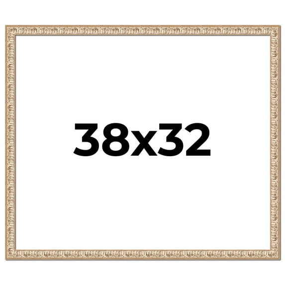 38x32 Frame White Real Wood Picture Frame Width 1.5 inches | Interior Frame Depth 0.5 inches |