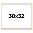 thumbnail image 1 of 38x32 Frame White Real Wood Picture Frame Width 1.75 inches | Interior Frame Depth 0.5 inches |, 1 of 8