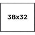 thumbnail image 1 of 38x32 Rustic Brown Real Wood Picture Frame Width 0.75 inches | Interior Frame Depth 0.5 inches |, 1 of 8