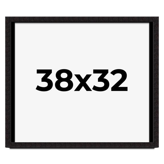 38x32 Shadow Box Black Solid Wood Display Picture Frame | 1 Inch Rabbet Depth | | 1.375 Inch