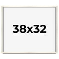 thumbnail image 1 of 38x32 Shadow Box Cream of Wheat White Washed Display Frame | 0.875 Inches Deep Solid Wood Shadowbox, 1 of 8