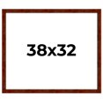 thumbnail image 1 of 38x32 Walnut Brown Veneer Real Wood Picture Frame Width 1.75 inches | Interior Frame Depth 0.5, 1 of 8