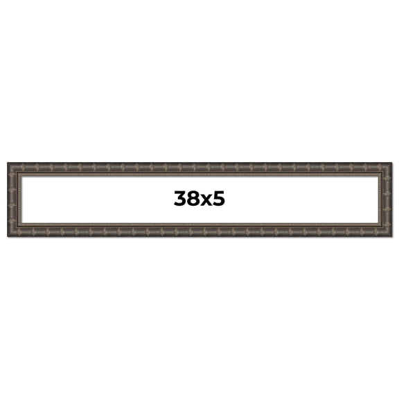 38x5 Frame Black Bamboo Solid Wood Picture Frame Width 1.5 Inches | Interior Frame Depth 0.5 Inches