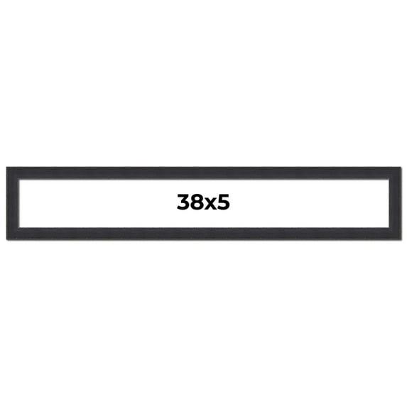 38x5 Frame Black Real Wood Picture Frame Width 1.25 Inches | Interior Frame Depth 0.5 Inches |