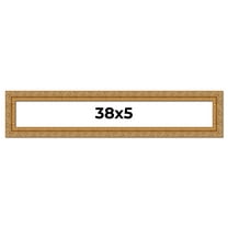 38x5 Frame Gold Ornate Solid Wood Picture Frame | 2 Inch Moulding Width | Firman Traditional Photo