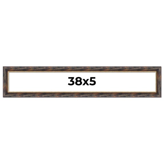38x5 Frame Gold Real Wood Picture Frame Width 1.5 inches | Interior Frame Depth 0.5 inches |