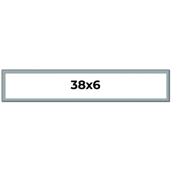 38x6 Frame Rustic Sky Blue Solid Wood Picture Frame | 0.75 Inch Moulding Width |Includes UV Acrylic