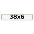 thumbnail image 1 of 38x6 Frame White Wash Solid Wood Picture Frame | 0.8125 Inch Moulding Width | Includes UV Acrylic, 1 of 8