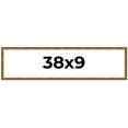 thumbnail image 1 of 38x9 Frame Gold Solid Wood Picture Frame - Complete Modern Photo Frame Includes UV Acrylic, 1 of 8