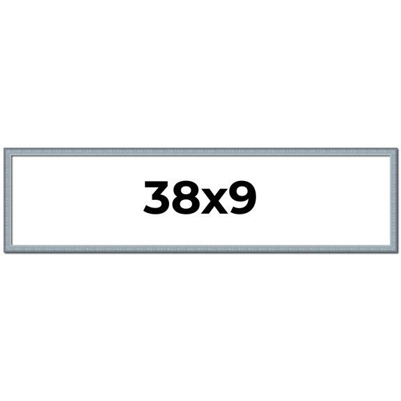 38x9 Frame Rustic Sky Blue Solid Wood Picture Frame | 0.75 Inch Moulding Width |Includes UV Acrylic