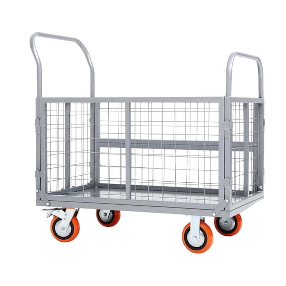 39*24*24 inches, 2000 lb load capacity, 5-inch wheels, silver