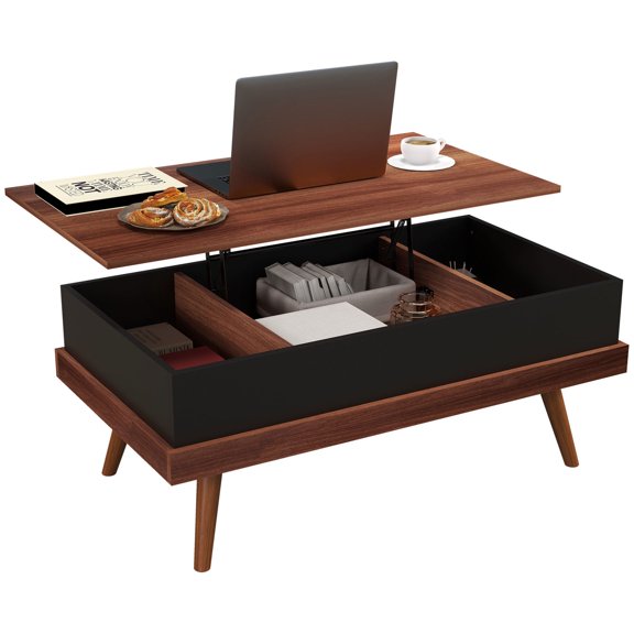 39.25" Wide Desk - Lift to Convert for Work - Living Room Setup - Clean Organizing