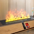 thumbnail image 1 of 39.4" Water Vapor Fireplace,Manual & Auto Water Supply Options,3D Realistic Multi-Color Flame,Smart APP/Remote/Touch Control,Timer & Child Lock, 1 of 11