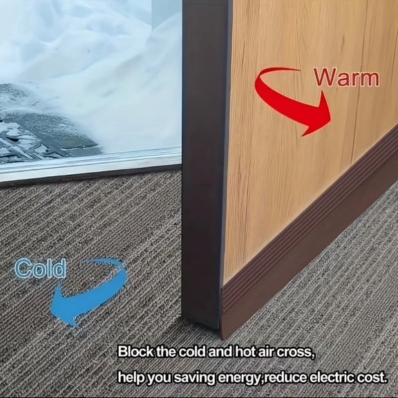 39.3 Inch Silicone Door Draft Stopper, Under Door Seal Strip, Self Adhesive Door Bottom Weather Stripping, Soundproof Dustproof Insulation Door Sweep