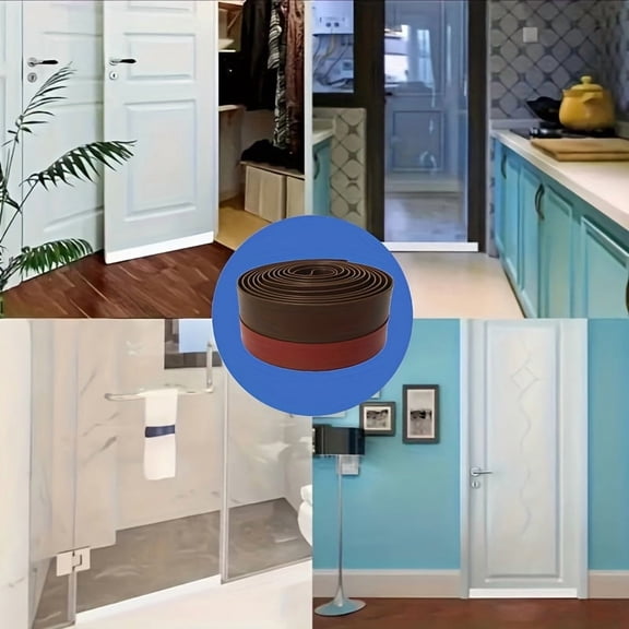 39.3 Inch Silicone Door Draft Stopper, Under Door Seal Strip, Self Adhesive Door Bottom Weather Stripping, Soundproof Dustproof Insulation Door Sweep