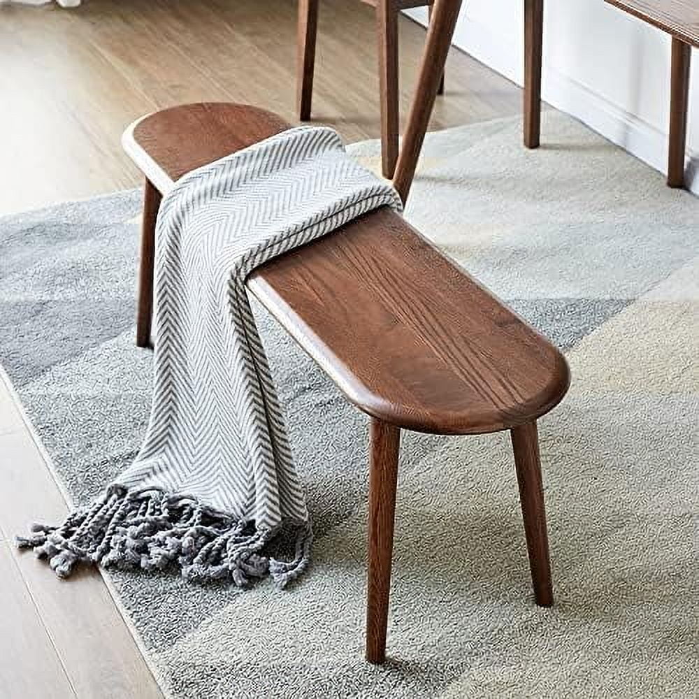 39.3" Mid Century Modern Bench Narrow Bench Kitchen Table Bench Seat ...