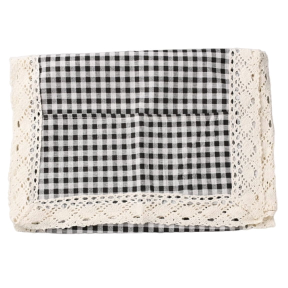 39.37×13.78 Inch Microwave Oven Top Dust Oil Proof Cover with Storage Pocket Cotton Linen Machine Protector Decorative Kitchen Appliance CoverDIY