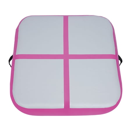 39.37*39.37*7.87in Inflatable Gymnastics Mat Home Gym Exercise with Carrying Soft for Yoga Tumbling 500-600W Air Pump Power