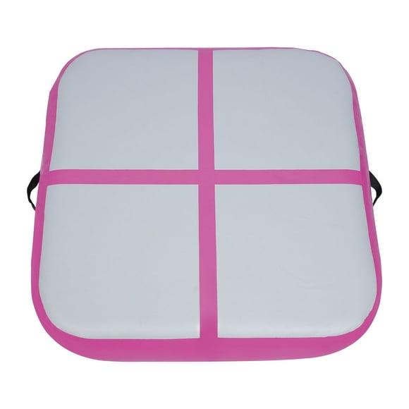39.37*39.37*7.87in Inflatable Gymnastics Mat Home Gym Exercise with Carrying Soft for Yoga Tumbling 500-600W Air Pump Power