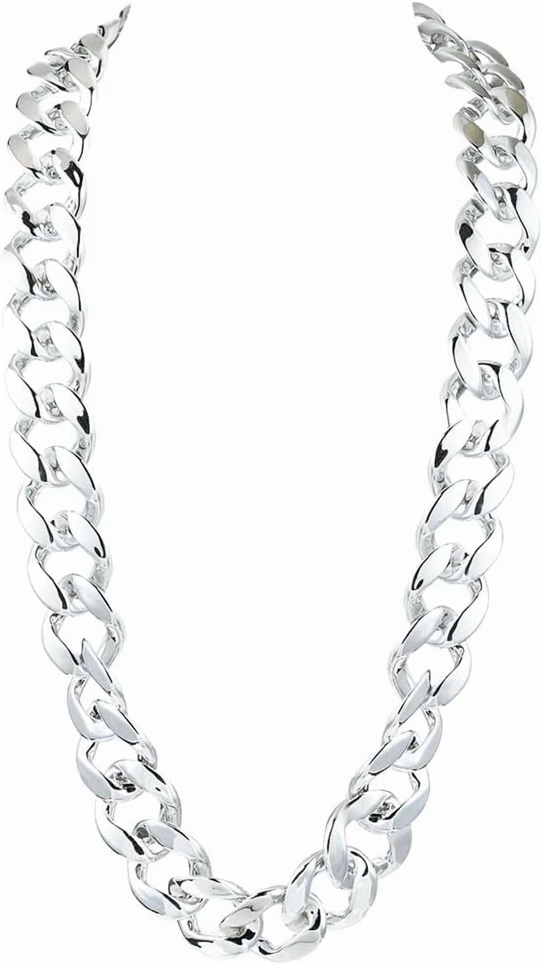 39.37 Inch/100cm Rapper Costume Necklace Chunky Link Chain Necklace ...
