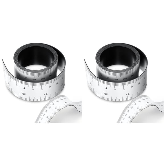 39.37 Inch Magnetic Ruler Flexible Magnetic Ruler with Both Inches and Centimeters Magnet Measuring Tape 2 PCS