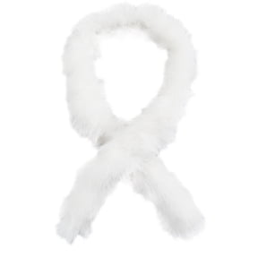 39.37 Inch White Fur Ribbon Fuzzy Chenille Sticks Fluffy Fabric Strips Soft Shaggy Stems Roll Wide Furry Trim