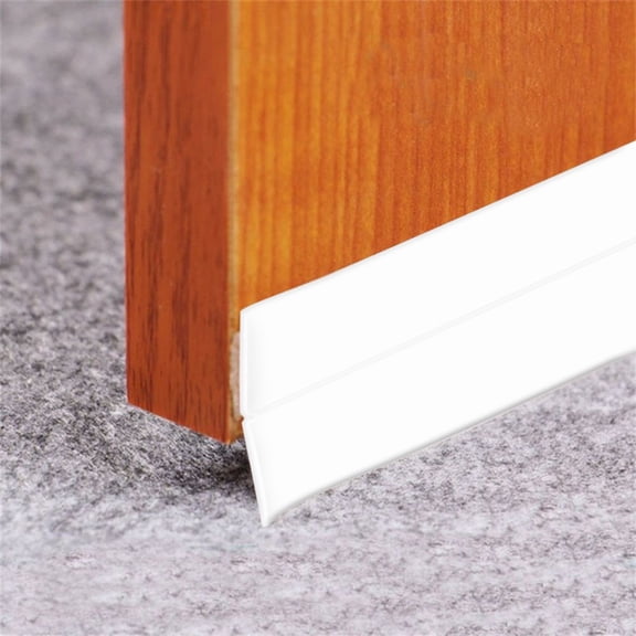 HOARBOEG 39.37inch*1.77inch*0.20inch Silicone Seal Strip, Door Seal Strip for Doors Bottom Silicone Sealing Sticker Adhesive Tape for Doors Windows and Shower Glass Gaps Anti-Collision Draft Stopper